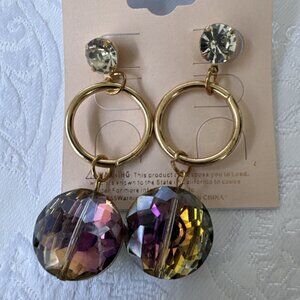 Blossom Faux Crystal Rhinestone Earrings Dangle Party Wedding Cruise NEW